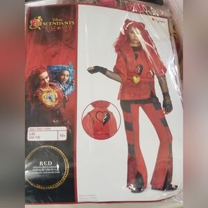 Disney Descendants Red and Black Costume for Kids And WIG